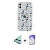 MARSİLYAN™- iPhone 11 Kılıf Pusula Form - Siyah Bilvis 5in1 3D Magic Cam Ekran Koruyucu + Raze Metal Kamera Lens - MI