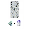 MARSİLYAN™- iPhone 11 Kılıf Pusula Form - Siyah Bilvis 5in1 3D Magic Cam Ekran Koruyucu + Raze Metal Kamera Lens - MI