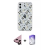 MARSİLYAN™- iPhone 11 Kılıf Pusula Form - Siyah Bilvis 5in1 3D Magic Cam Ekran Koruyucu + Raze Metal Kamera Lens - SH