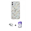 MARSİLYAN™- iPhone 11 Kılıf Pusula Form - Siyah Bilvis 5in1 3D Magic Cam Ekran Koruyucu + Pers Alüminyum Kamera Lens - YL