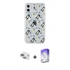 MARSİLYAN™- iPhone 11 Kılıf Pusula Form - Siyah Bilvis 5in1 3D Magic Cam Ekran Koruyucu + Pers Alüminyum Kamera Lens - YL