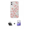 MARSİLYAN™- iPhone 11 Kılıf Pusula Form - Siyah Bilvis 5in1 5D Magic Hayalet Cam Ekran Koruyucu + Kamera Lens Koruma Cam - SF