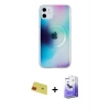 MARSİLYAN™- iPhone 11 Kılıf Pusula Form - Siyah Bilvis 5in1 5D Magic Hayalet Cam Ekran Koruyucu + Rainbow Kamera Lens Koruma Cam - KI