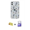 MARSİLYAN™- iPhone 11 Kılıf Pusula Form - Siyah Bilvis 5in1 5D Magic Hayalet Cam Ekran Koruyucu + Rainbow Kamera Lens Koruma Cam - KI