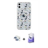 MARSİLYAN™- iPhone 11 Kılıf Pusula Form - Siyah Bilvis 5in1 5D Magic Hayalet Cam Ekran Koruyucu + Pers Alüminyum Kamera Lens - GI