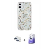 MARSİLYAN™- iPhone 11 Kılıf Pusula Form - Siyah Bilvis 5in1 5D Magic Hayalet Cam Ekran Koruyucu + Pers Alüminyum Kamera Lens - LT