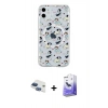 MARSİLYAN™- iPhone 11 Kılıf Pusula Form - Siyah Bilvis 5in1 5D Magic Hayalet Cam Ekran Koruyucu + Pers Alüminyum Kamera Lens - LT