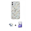 MARSİLYAN™- iPhone 11 Kılıf Pusula Form - Siyah Bilvis 5in1 5D Magic Hayalet Cam Ekran Koruyucu + Pers Alüminyum Kamera Lens - GI