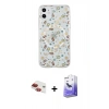 MARSİLYAN™- iPhone 11 Kılıf Pusula Form - Siyah Bilvis 5in1 5D Magic Hayalet Cam Ekran Koruyucu + Pers Alüminyum Kamera Lens - KI