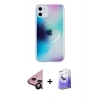 MARSİLYAN™- iPhone 11 Kılıf Pusula Form - Siyah Bilvis 5in1 5D Magic Hayalet Cam Ekran Koruyucu + Raze Metal Kamera Lens - SH