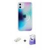 MARSİLYAN™- iPhone 11 Kılıf Pusula Form - Siyah Bilvis 5in1 5D Magic Hayalet Cam Ekran Koruyucu + Renkli Kamera Lens Koruma Cam - SI