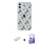 MARSİLYAN™- iPhone 11 Kılıf Pusula Form - Siyah Bilvis 5in1 5D Magic Hayalet Cam Ekran Koruyucu + Renkli Kamera Lens Koruma Cam - SI