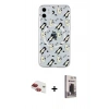 MARSİLYAN™- iPhone 11 Kılıf Pusula Form - Siyah Bilvis Hayalet Cam Ekran Koruyucu + Pers Alüminyum Kamera Lens - KI