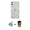MARSİLYAN™- iPhone 11 Kılıf Pusula Form - Siyah Buffer Cam Ekran Koruyucu + Raze Metal Kamera Lens - MI