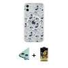 MARSİLYAN™- iPhone 11 Kılıf Pusula Form - Siyah Buffer Cam Ekran Koruyucu + Raze Metal Kamera Lens - MI