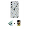 MARSİLYAN™- iPhone 11 Kılıf Pusula Form - Siyah Buffer Cam Ekran Koruyucu + Raze Metal Kamera Lens - MI