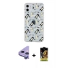 MARSİLYAN™- iPhone 11 Kılıf Pusula Form - Siyah Buffer Cam Ekran Koruyucu + Raze Metal Kamera Lens - MR
