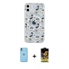 MARSİLYAN™- iPhone 11 Kılıf Pusula Form - Siyah Buffer Cam Ekran Koruyucu + Neon Fosforlu Kamera Lens - TU
