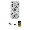 MARSİLYAN™- iPhone 11 Kılıf Pusula Form - Siyah Buffer Cam Ekran Koruyucu + Pers Alüminyum Kamera Lens - KI