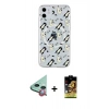 MARSİLYAN™- iPhone 11 Kılıf Pusula Form - Siyah Buffer Cam Ekran Koruyucu + Raze Metal Kamera Lens - KI