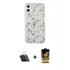 MARSİLYAN™- iPhone 11 Kılıf Pusula Form - Siyah Buffer Cam Ekran Koruyucu + Kamera Lens Koruma Cam - SF