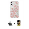 MARSİLYAN™- iPhone 11 Kılıf Pusula Form - Siyah Buffer Cam Ekran Koruyucu + Kamera Lens Koruma Cam - SF