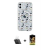 MARSİLYAN™- iPhone 11 Kılıf Pusula Form - Siyah Buffer Cam Ekran Koruyucu + Kamera Lens Koruma Cam - SF