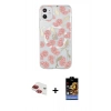MARSİLYAN™- iPhone 11 Kılıf Pusula Form - Siyah Buffer Hayalet Cam Ekran Koruyucu + Pers Alüminyum Kamera Lens - KI