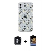 MARSİLYAN™- iPhone 11 Kılıf Pusula Form - Siyah Buffer Hayalet Cam Ekran Koruyucu + PVD Metal Kamera Lens - MI