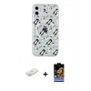 MARSİLYAN™- iPhone 11 Kılıf Pusula Form - Siyah Buffer Hayalet Cam Ekran Koruyucu + Renkli Kamera Lens Koruma Cam - SI