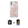 MARSİLYAN™- iPhone 11 Kılıf Pusula Form - Siyah Buffer Hayalet Cam Ekran Koruyucu + PVD Metal Kamera Lens - YL
