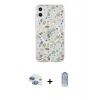 MARSİLYAN™- iPhone 11 Kılıf Pusula Form - Siyah Joko Magic 5D Cam + Gökkuşağı Pers Alüminyum Kamera Lens