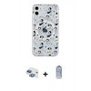 MARSİLYAN™- iPhone 11 Kılıf Pusula Form - Siyah Joko Magic 5D Cam + Gökkuşağı Pers Alüminyum Kamera Lens