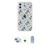 MARSİLYAN™- iPhone 11 Kılıf Pusula Form - Siyah Joko Magic 5D Cam + Gökkuşağı Pers Alüminyum Kamera Lens