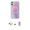 MARSİLYAN™- iPhone 11 Kılıf Pusula Form - Siyah Joko Magic 5D Cam + Pers Alüminyum Kamera Lens - GD