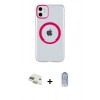 MARSİLYAN™- iPhone 11 Kılıf Pusula Form - Siyah Joko Magic 5D Cam + Pers Alüminyum Kamera Lens - GD