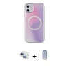 MARSİLYAN™- iPhone 11 Kılıf Pusula Form - Siyah Joko Magic 5D Cam + Pers Alüminyum Kamera Lens - LT