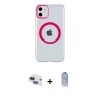 MARSİLYAN™- iPhone 11 Kılıf Pusula Form - Siyah Joko Magic 5D Cam + Pers Alüminyum Kamera Lens - LT