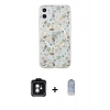 MARSİLYAN™- iPhone 11 Kılıf Pusula Form - Siyah Joko Magic 5D Cam + PVD Metal Kamera Lens - YL