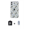 MARSİLYAN™- iPhone 11 Kılıf Pusula Form - Siyah Joko Magic 5D Cam + PVD Metal Kamera Lens - YL
