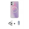 MARSİLYAN™- iPhone 11 Kılıf Pusula Form - Siyah Joko Magic 5D Cam + Raze Metal Kamera Lens - GS