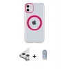 MARSİLYAN™- iPhone 11 Kılıf Pusula Form - Siyah Joko Magic 5D Cam + Raze Metal Kamera Lens - GS