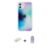 MARSİLYAN™- iPhone 11 Kılıf Pusula Form - Siyah Joko Magic 5D Cam + Renkli Kamera Lens Koruma Cam - SI
