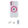 MARSİLYAN™- iPhone 11 Kılıf Pusula Form - Siyah Joko Magic 5D Cam + Renkli Kamera Lens Koruma Cam - TU