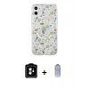 MARSİLYAN™- iPhone 11 Kılıf Pusula Form - Siyah Joko Magic 5D Cam + PVD Metal Kamera Lens - TU