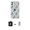 MARSİLYAN™- iPhone 11 Kılıf Pusula Form - Siyah Joko Magic 5D Cam + PVD Metal Kamera Lens - TU