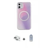 MARSİLYAN™- iPhone 11 Kılıf Pusula Form - Siyah Joko Magic 5D Cam + Yeşil Pers Alüminyum Kamera Lens