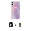 MARSİLYAN™- iPhone 11 Kılıf Pusula Form - Siyah Joko Magic 5D Hayalet Cam + PVD Metal Kamera Lens - MI
