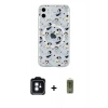 MARSİLYAN™- iPhone 11 Kılıf Pusula Form - Siyah Joko Magic 5D Hayalet Cam + PVD Metal Kamera Lens - MI