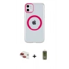 MARSİLYAN™- iPhone 11 Kılıf Pusula Form - Siyah Joko Magic 5D Hayalet Cam + Pers Alüminyum Kamera Lens - KI